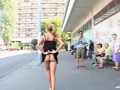 Girl Flashing Nude In Street by TROC