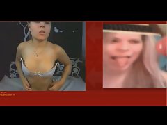 webcamgirl surprised with her own facial 5