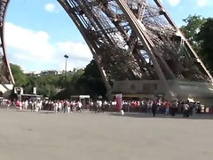 Eiffel Tower PUBLIC threesome sex in Paris by the most famous landmark in the world AWESOME