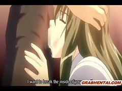 Busty hentai coed mouth fucked and filled with cum