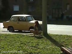 Urinating on a public street