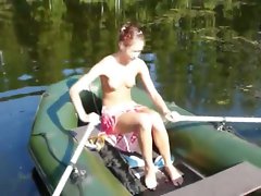 Amateur spanish Natasha in the boat
