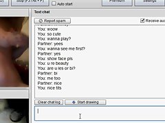 barely legal teen from estonia play with artificial lassie on chatroulette